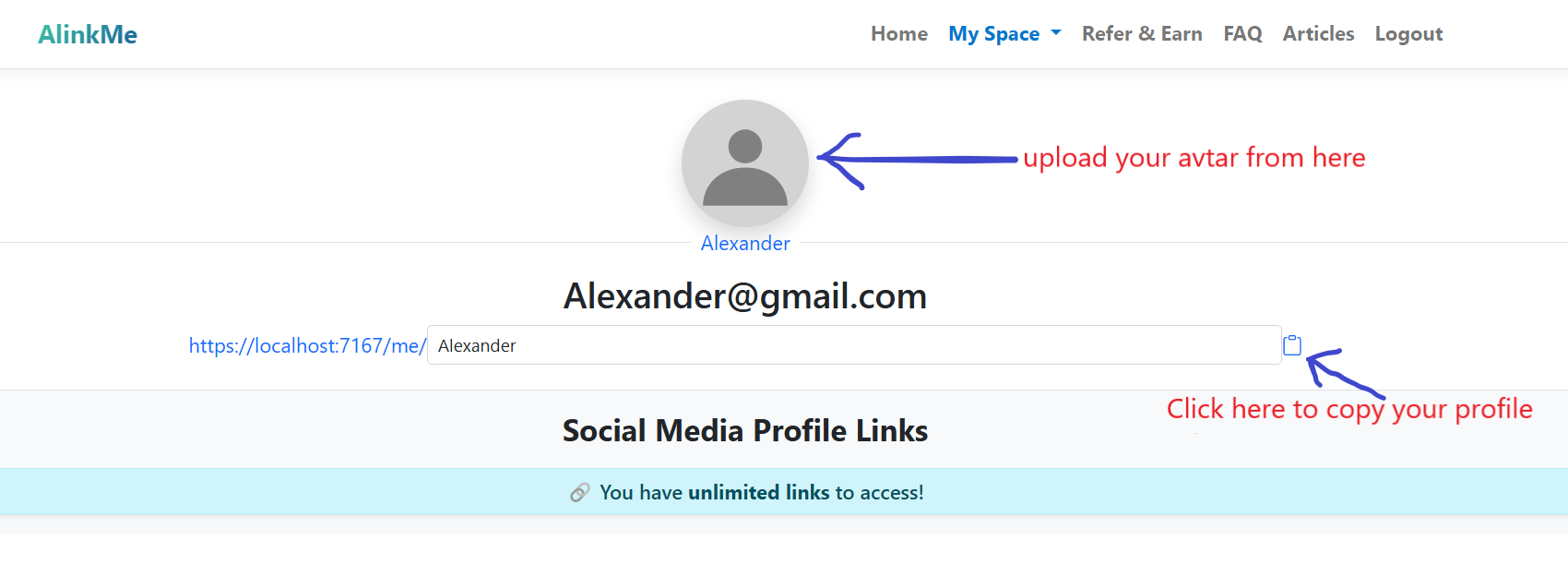 Upload Avatar Example